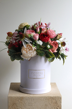 OD RĘKI Romantica, bogaty flowerbox kwiatowy, wys.40cm