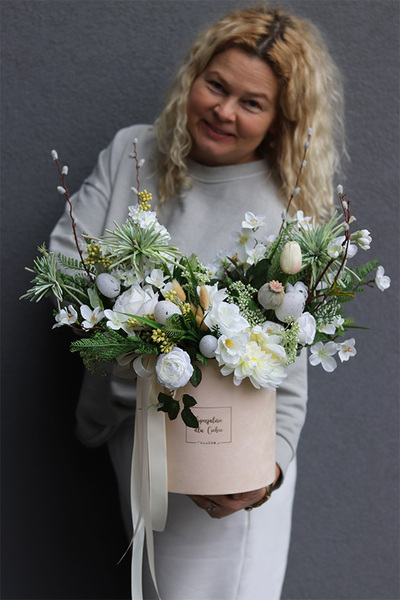 Aleksandra, wiosenny flowerbox welurowy