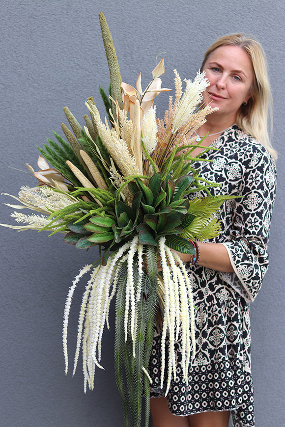 Novembi, bukiet dekoracyjny z suszem boho, wys.93cm