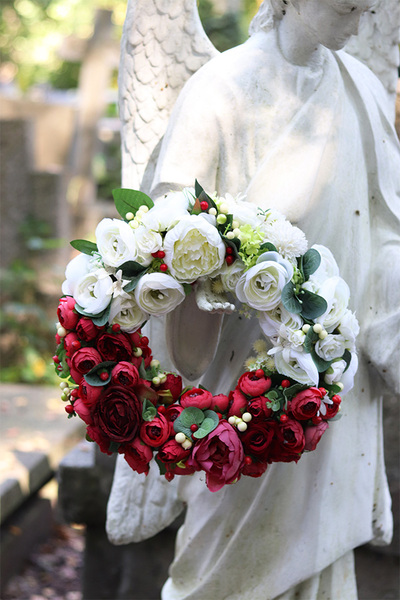 Biel & Czerwień Polonia Small, bogaty wianek patriotyczny