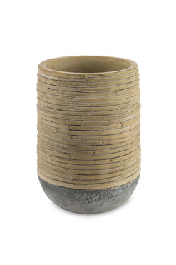 Bamboo Stone C, doniczka osłonka na kwiaty, wym.21x15.5cm