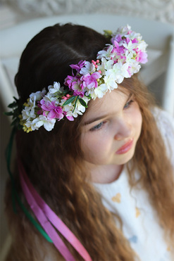 Camille, kwiatowy wianek na głowę, rozmiar uniwersalny 