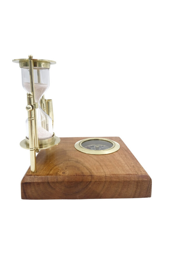 Times, elegancki organizer gabinetowy z kompasem i klepsydrą