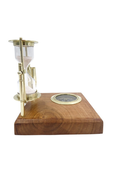 Times, elegancki organizer gabinetowy z kompasem i klepsydrą