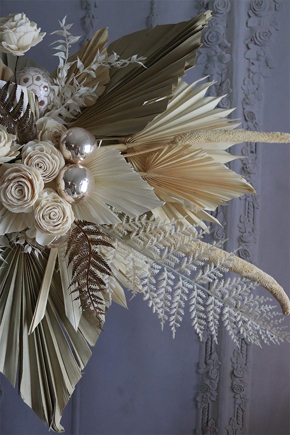 Deluxe Silver Boho, dekoracja świąteczna z suszu na florecie