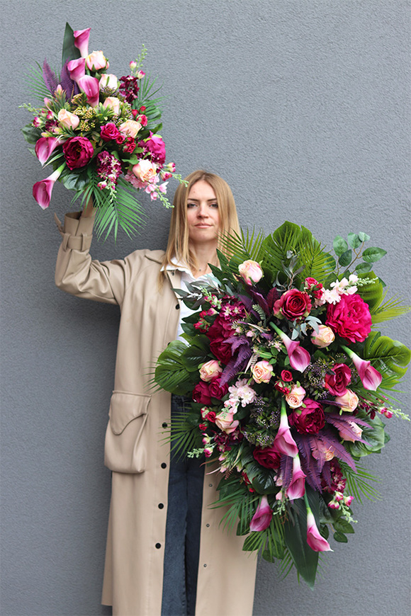 Derenate, bukiet nagrobny we wkładzie
