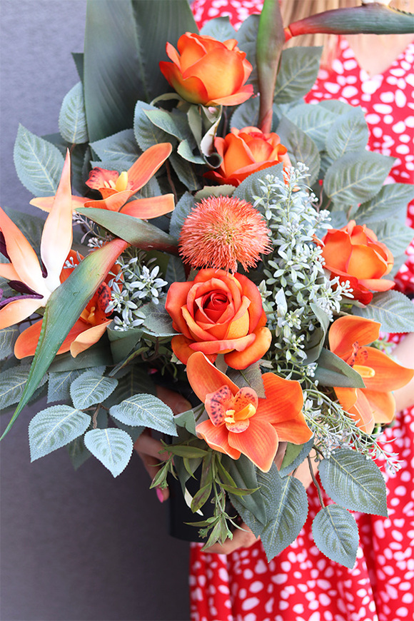 Pomarańczarnia, bukiet nagrobny we wkładzie