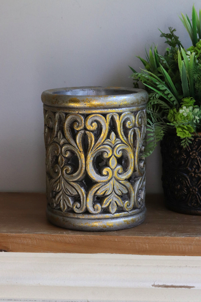 Bird Collection Gold B, ceramiczny ażurowy lampion