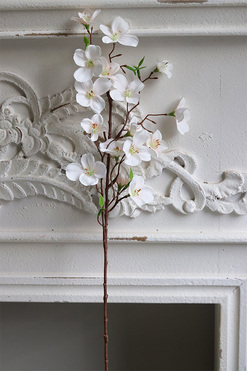 Wiśnia B, sztuczne kwiaty na gałązce, ciepła, dł.59cm