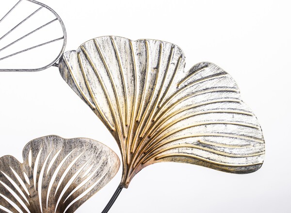 OD RĘKI Ginko Flora, decor ścienny z miłorzębem, wym.50x88x2cm