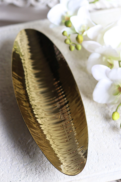 Lux Villa Gold Leaf, metalowa patera