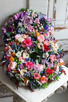 kolorowy wianek na drzwi, Ylegia, śr.34cm 