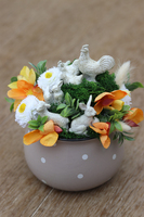 kompozycja w naczyniu, Wielkanocna Zagroda Yellow, wym.20x16cm