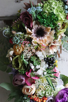 asymetryczny wianek z dzwonkiem na drzwi, Helusta, śr.38cm 