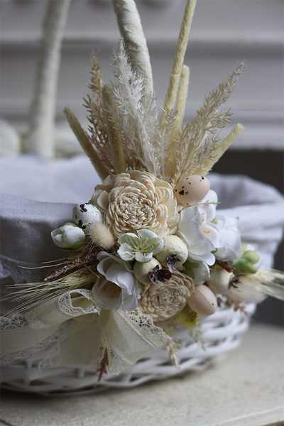 dekorowany koszyczek wielkanocny