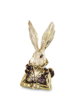 Alicja w Krainie Czarów, figurka królik, dama, wys.20cm