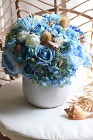 kompozycja marynistyczna z muszlami, Moko Oceania White, wym.29x22cm 