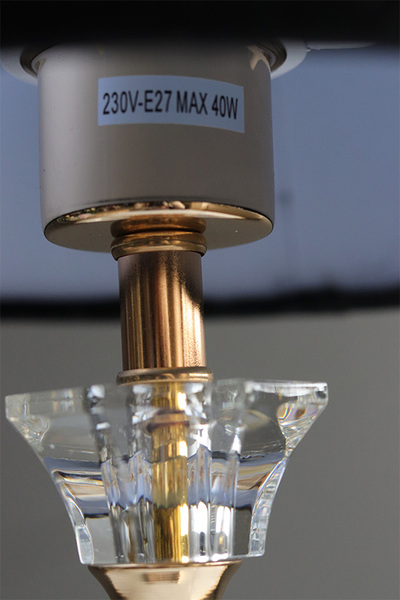 Antique Gold, lampa stołowa, abażur czarny