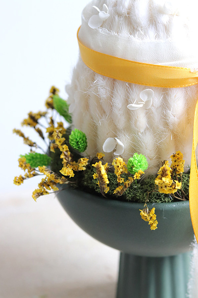 Jajo w Zieleni, stroik wielkanocny z jajkiem