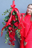 Red Orchids Velvet, bukiet nagrobny z czerwonymi kwiatami