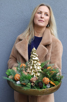 Deluxe Eve, świąteczny stroik zimowy w misie