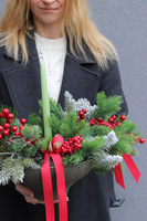 Świąteczna Magia, klasyczny stroik świąteczny, wym.35x60x33cm