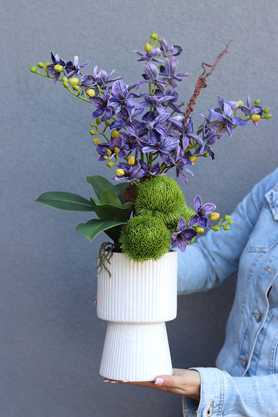 Milede, wysokiej jakości sztuczny storczyk, wym.58cm