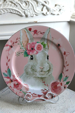 OD RĘKI Honey Bunny, wielkanocny podtalerz z zajączkiem, śr.32cm