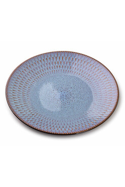 Grey Rain, porcelanowy talerz obiadowy płaski, śr.27cm