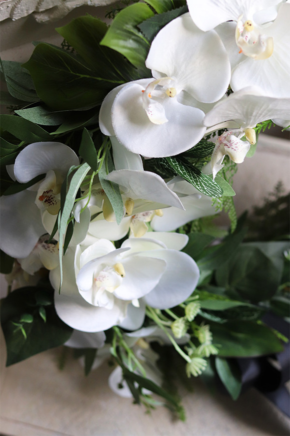 piękny wianek nagrobny Orchideasa