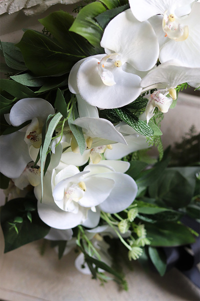 piękny wianek nagrobny Orchideasa