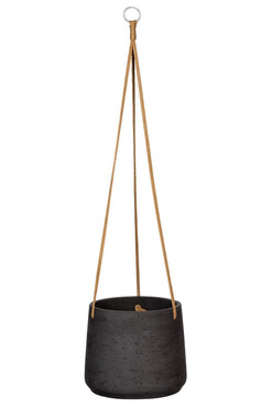 Patricia, wisząca kamienna osłonka, czarna, wym.13.5x11cm