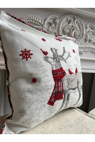 Christmas Mood, poszewka dekoracyjna świąteczna, Renifer	