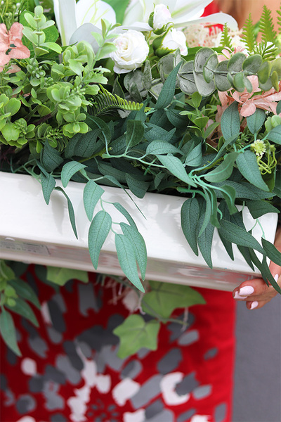 Andria Wedding Longia, kompozycja kwiatowa na długi stół