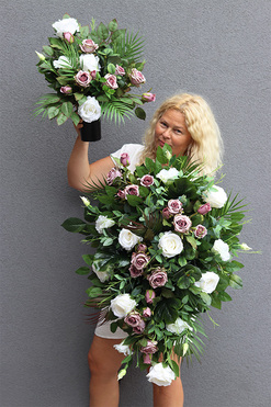 Lerreta Volcan, komplet dekoracji nagrobnych, wiązanka + bukiet