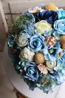 kompozycja marynistyczna z muszlami, Moko Oceania White, wym.29x22cm 