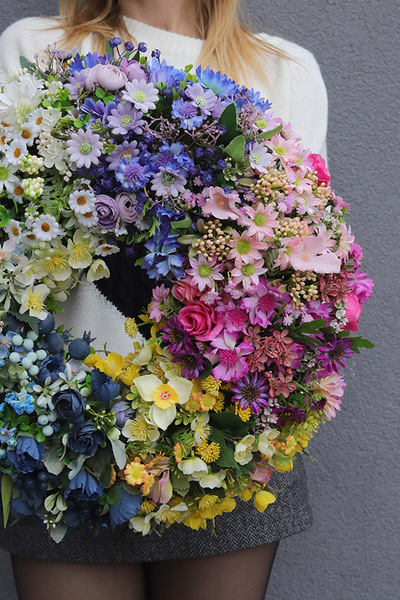 Tęczowa Łąka, kolorowy wianek dekoracyjny