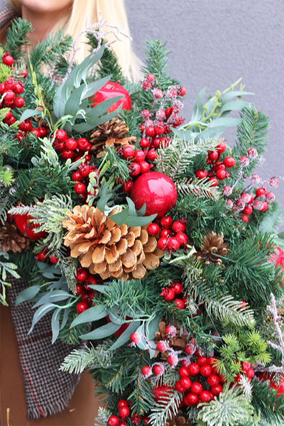 Merry Christmas XXL, gigantyczny wianek bożonarodzeniowy