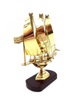 Brass Marine, mosiężny model okrętu C, wys.20cm