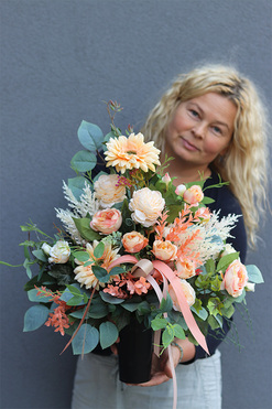 Morelli, bukiet nagrobny we wkładzie, dł.40cm