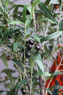 Drzewko Oliwne / Oliwka, sztuczne drzewko w osłonce / donicy, wym.120x50x50cm