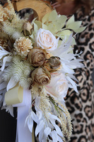 Kremosa Angels, jesienna dekoracja nagrobna na plastrze drewna