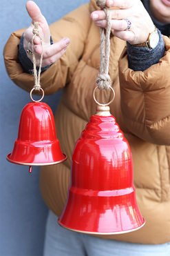 Red Bells, metalowy dzwonek B, wym.15x10cm