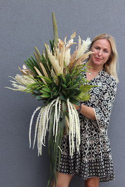 Novembi, bukiet dekoracyjny z suszem boho, wys.93cm   