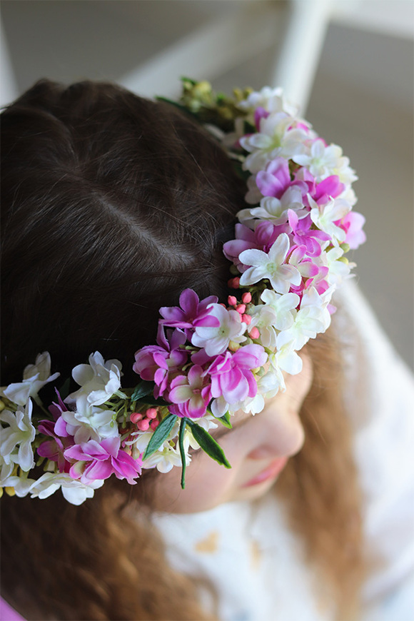 Camille, kwiatowy wianek na głowę, rozmiar uniwersalny