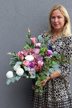 Klerre, bukiet nagrobny we wkładzie, dł.54cm 