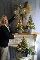 Deluxe Silver Boho, dekoracja świąteczna z suszu na florecie