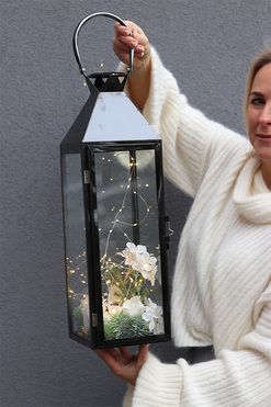 OD RĘKI Angelo Zimowa Kraina, świąteczna dekoracja LED w lampionie, wys.65cm