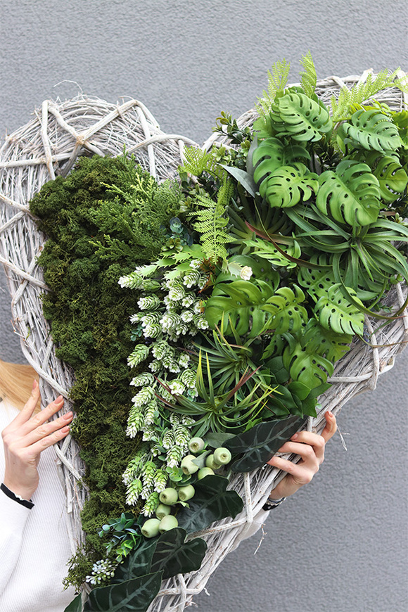 Serce Zielone, walentynkowa dekoracja