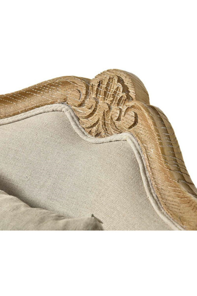 Classic, fotel duży uszak lniane obicie